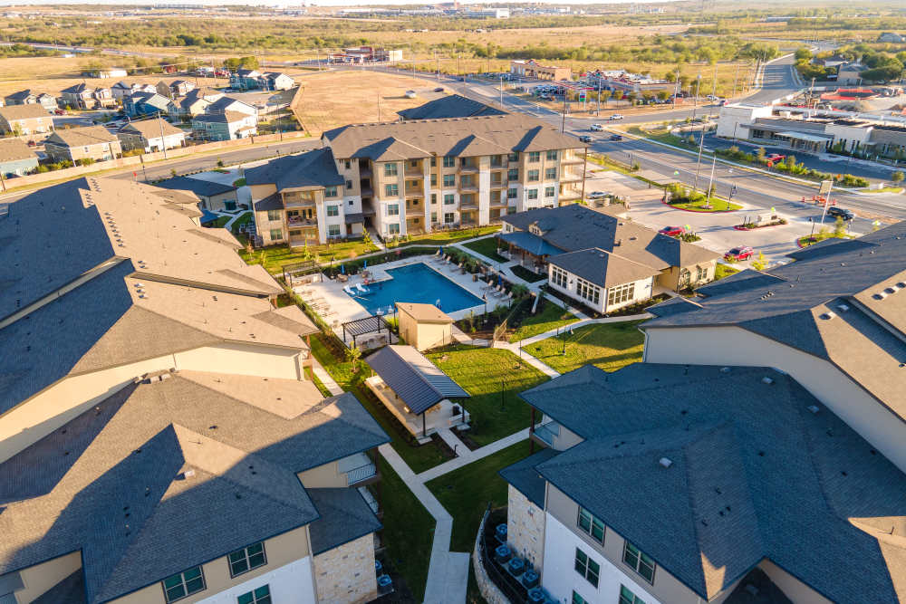 aerial view of apartment