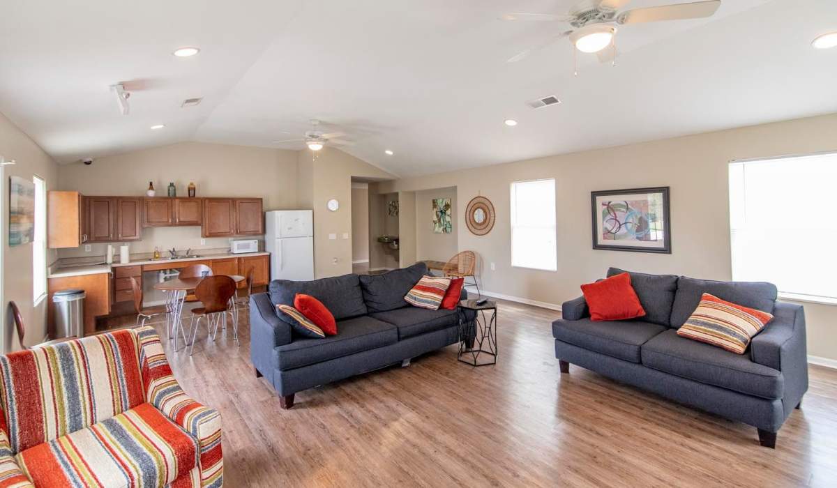 Community room with kitchen at Butler Crossing II in Kingstree, South Carolina