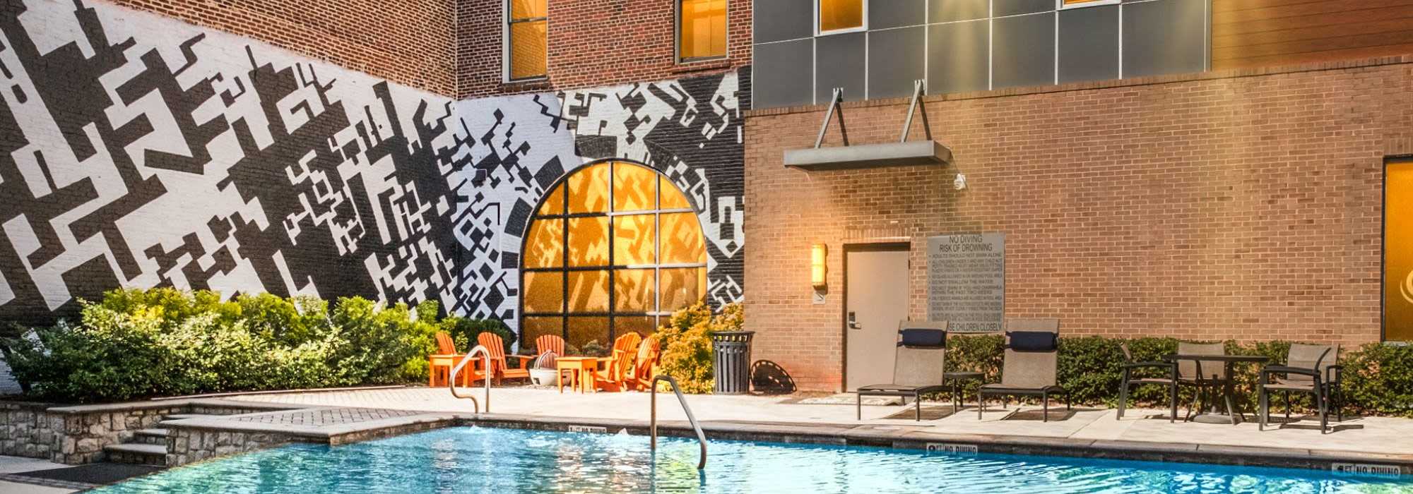 Rendering of residents swimming pool at Lofts at Capricorn in Macon, Georgia