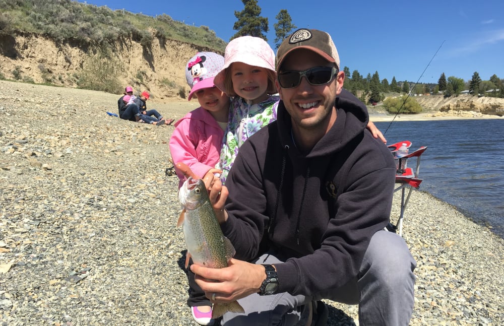 Joseph May from Touchmark on Saddle Drive fishing in Helena, Montana