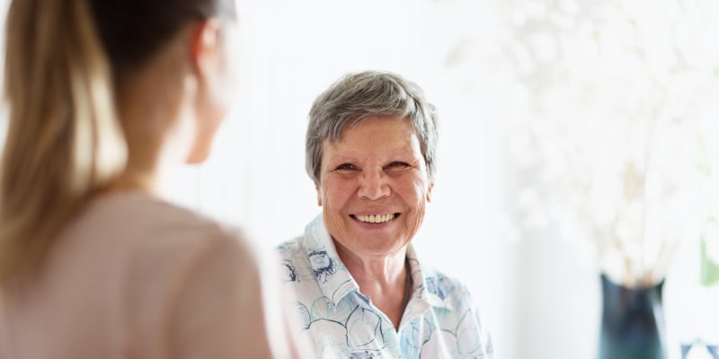 Resident smiling at The Blake at Biloxi in Biloxi, Mississippi