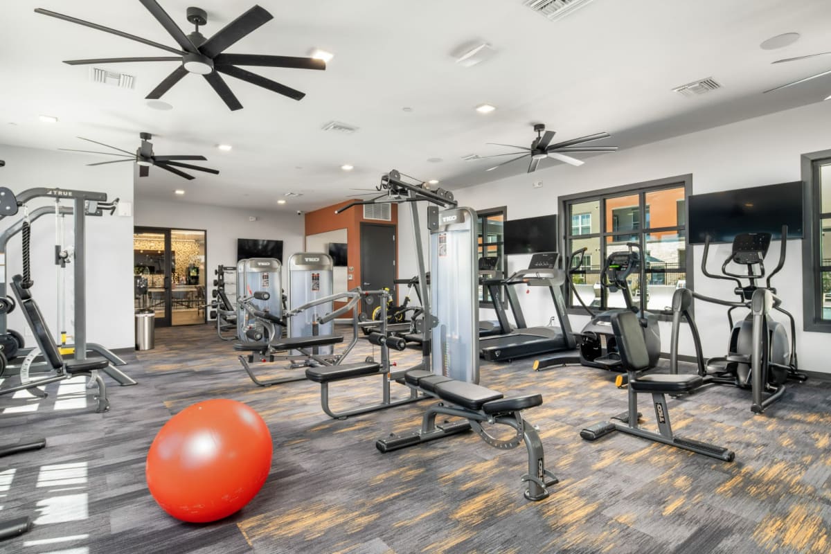 Well equipped fitness center at The Wyatt, Gilbert, Arizona