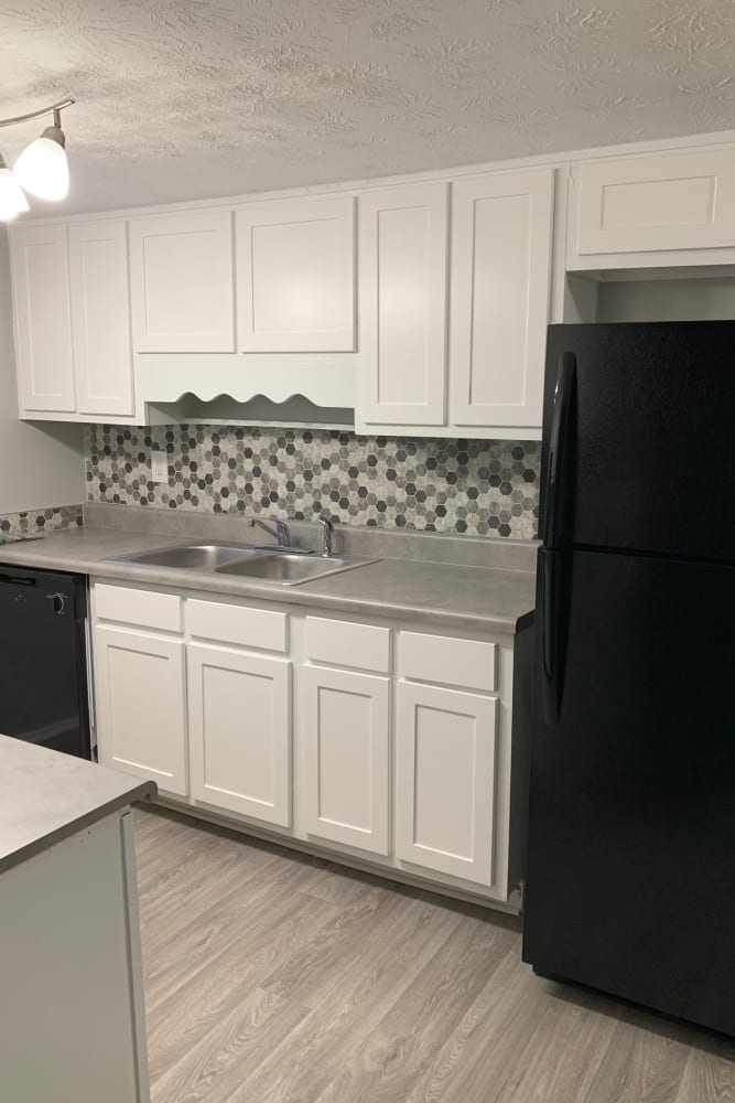 Apartment kitchen at Foxwood Apartments in Doraville, Georgia