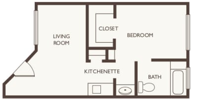 Assisted Living One Bedroom at Huntington Terrace in Huntington Beach, California
