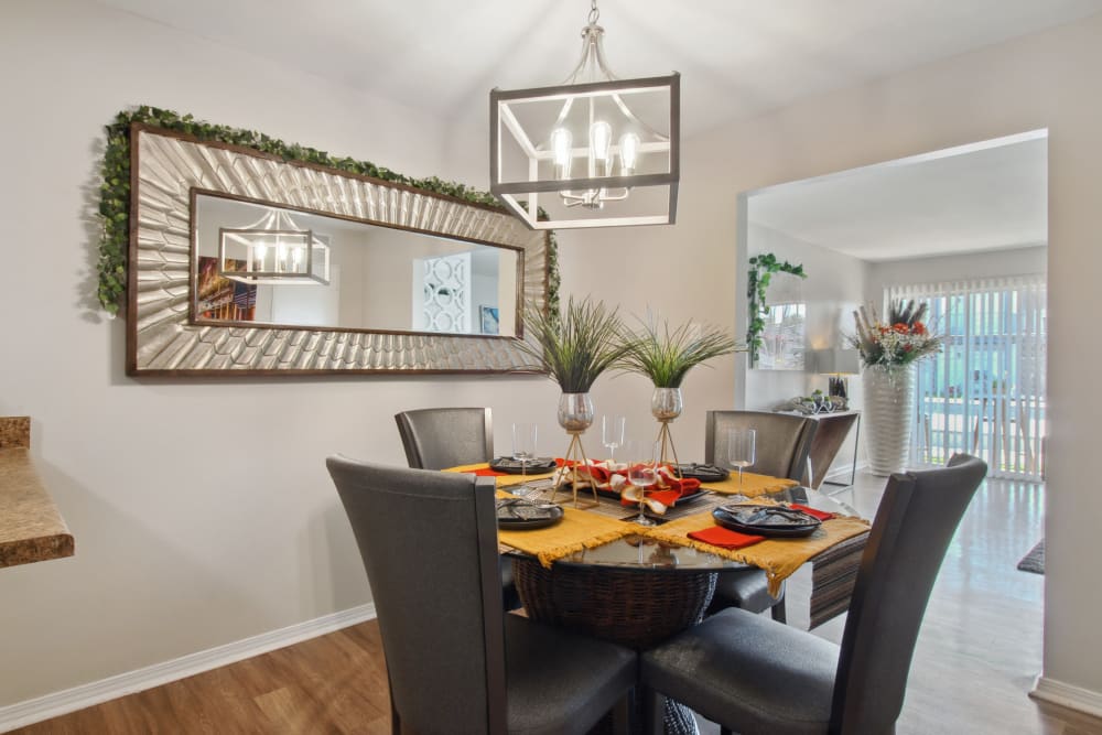 Fancy dining area at Summerfield Apartment Homes in Harvey, Louisiana