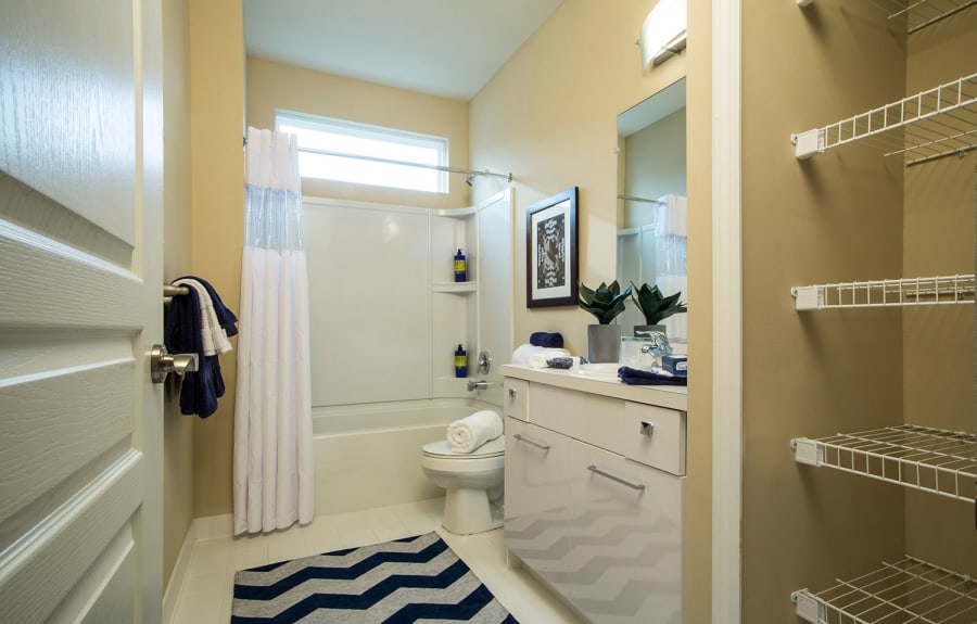 Modern bathroom at Uptown in Canton in Canton, Michigan