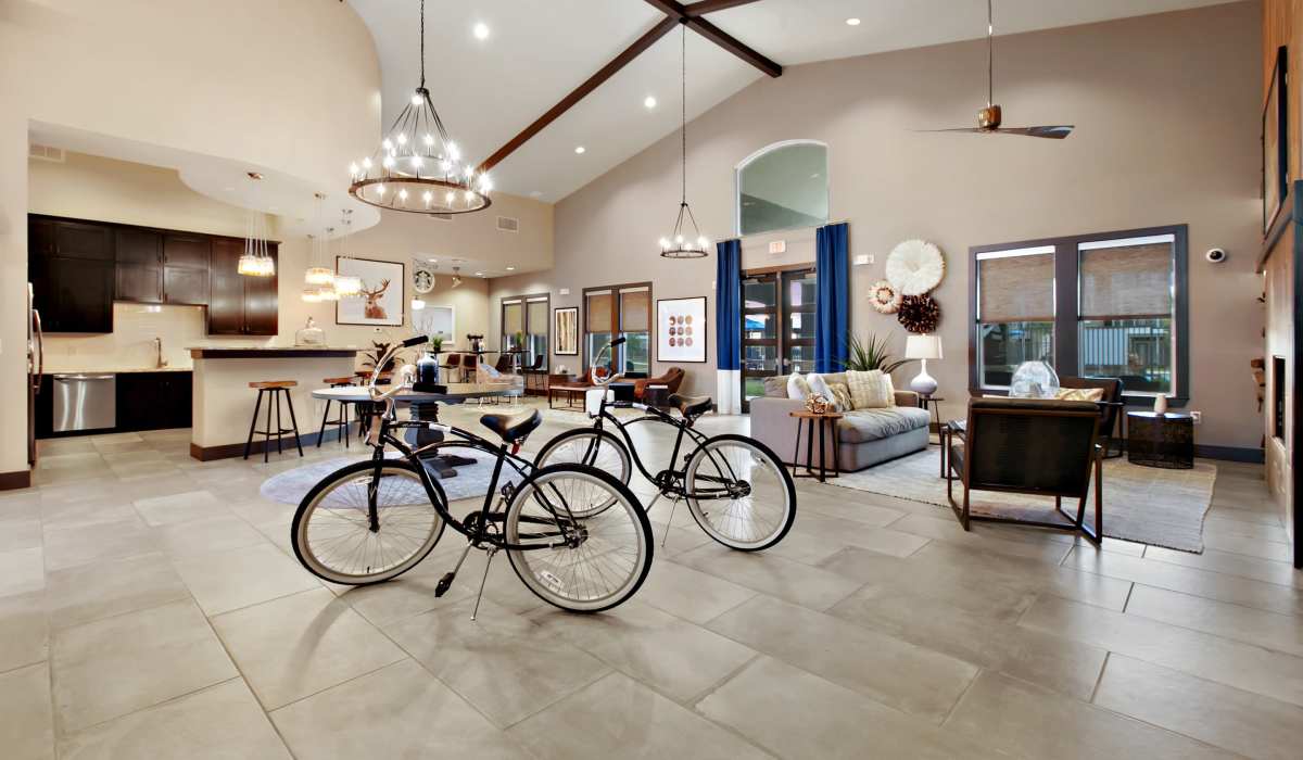 Spacious clubhouse with lots of seating at Canyon House in New Braunfels, Texas