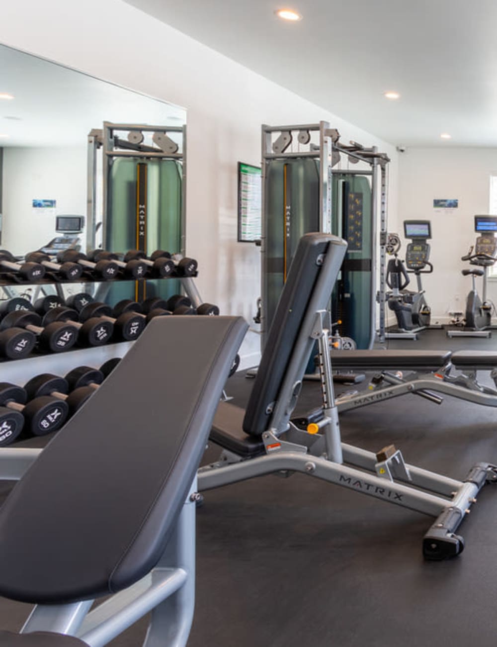 fitness center at The Boulevard in Philomath, Oregon