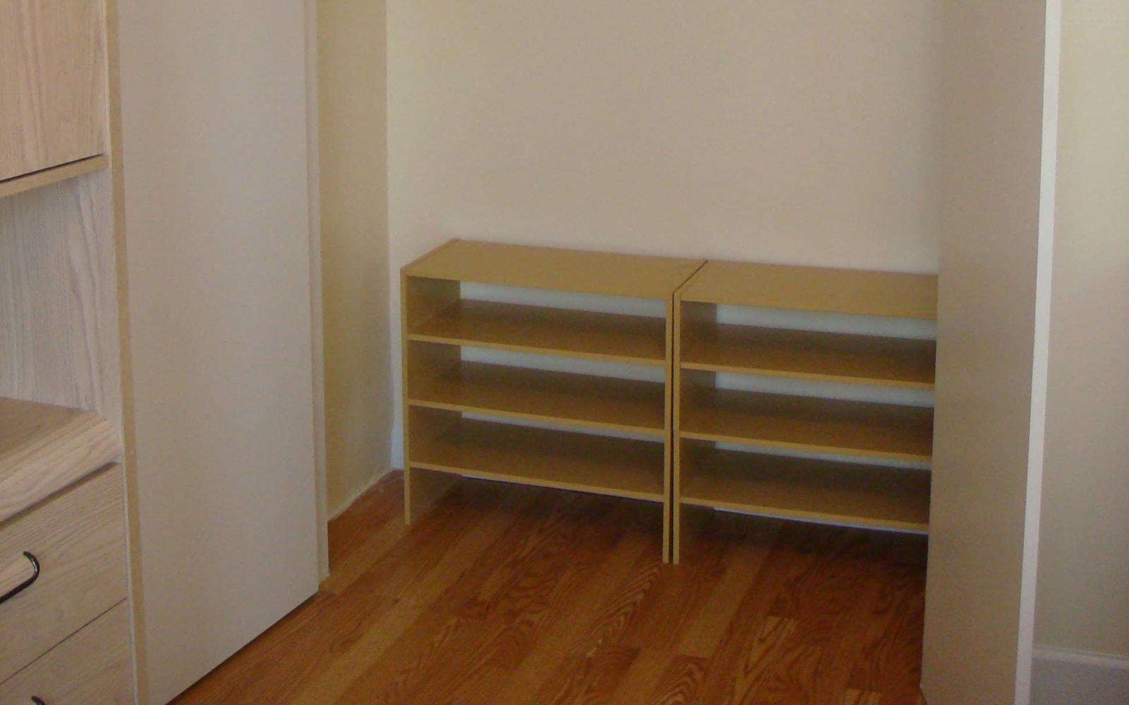 Large closet with shelves at 400 Atlantic in Bridgeport, Connecticut