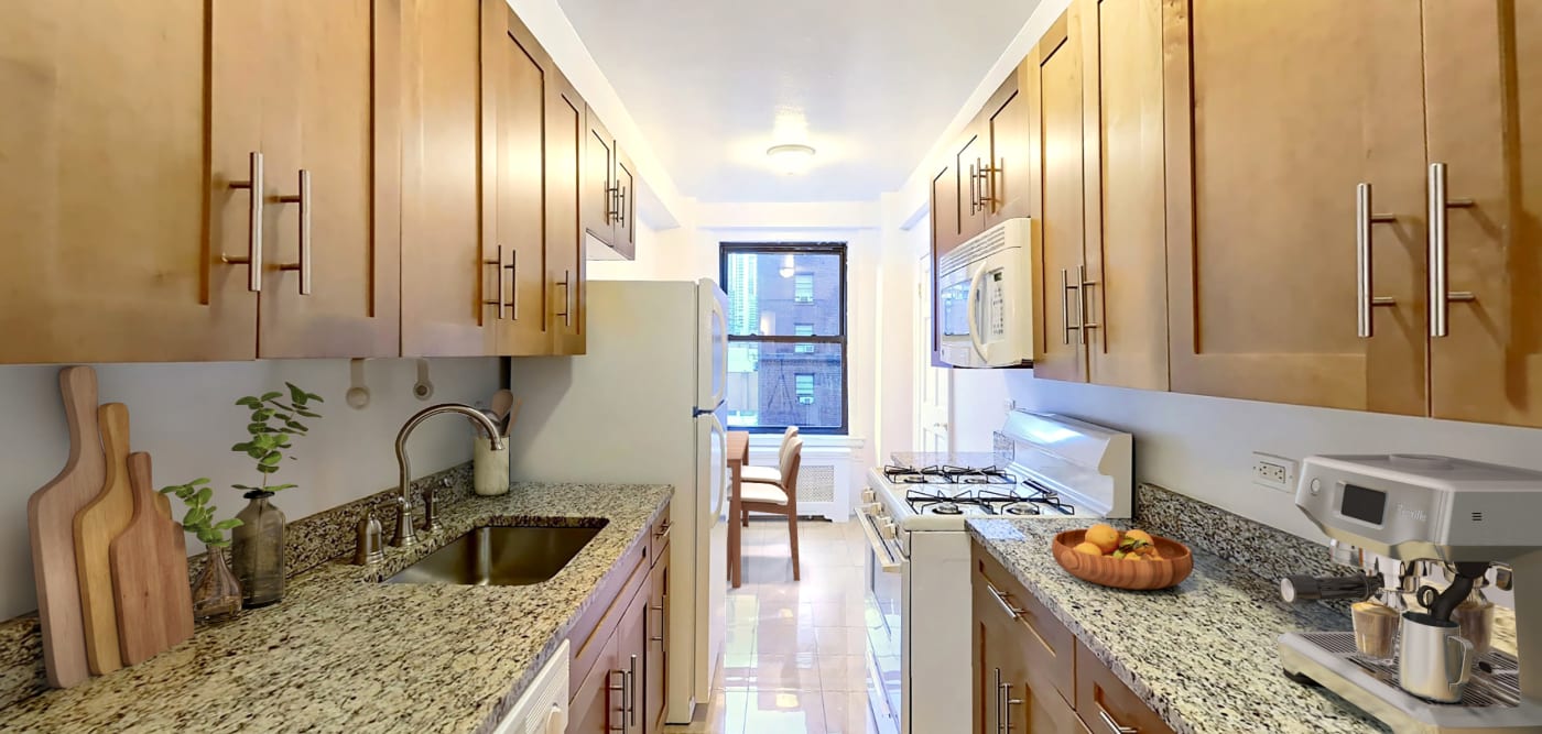 kitchen with granite countertops at The Sutton Collection in New York, New York