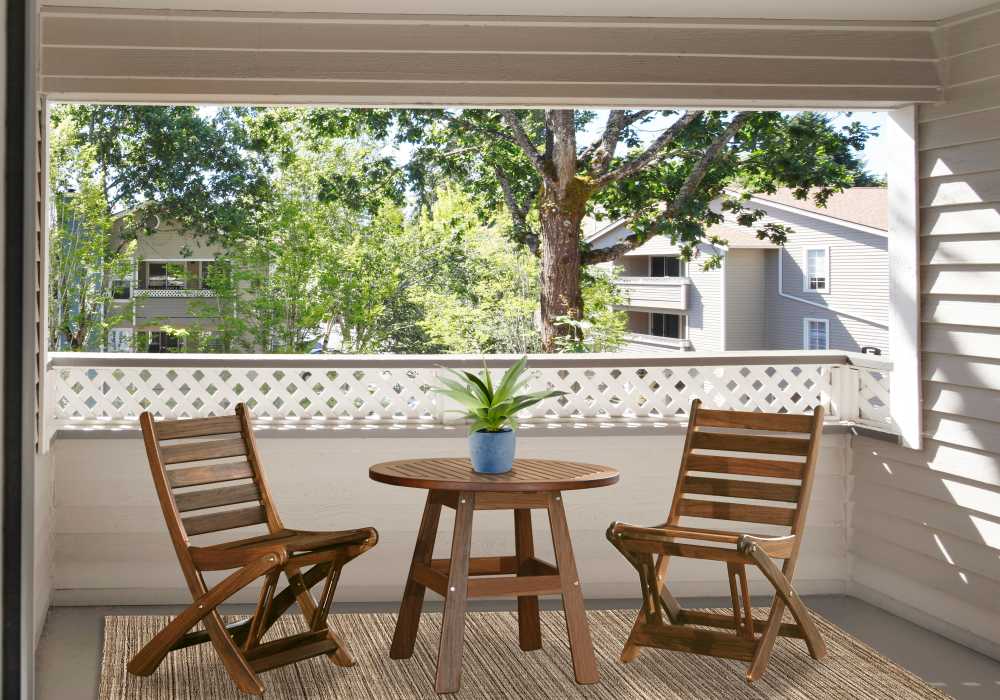 Clubhouse seating at The Docks at Redmond Lakeview in Redmond, Washington