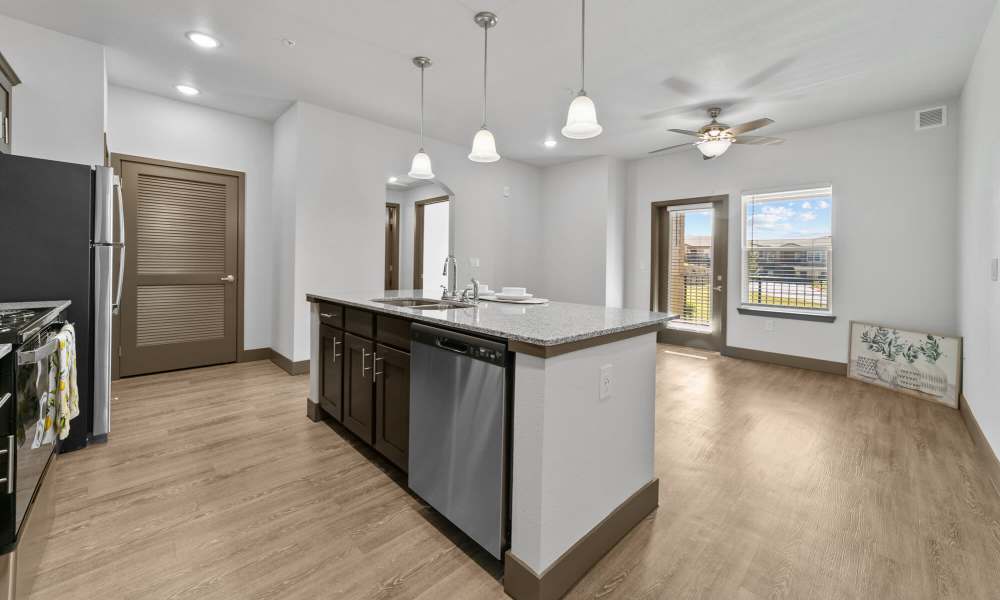 Kitchen with dishwasher at Deer Park in Athens, Texas 