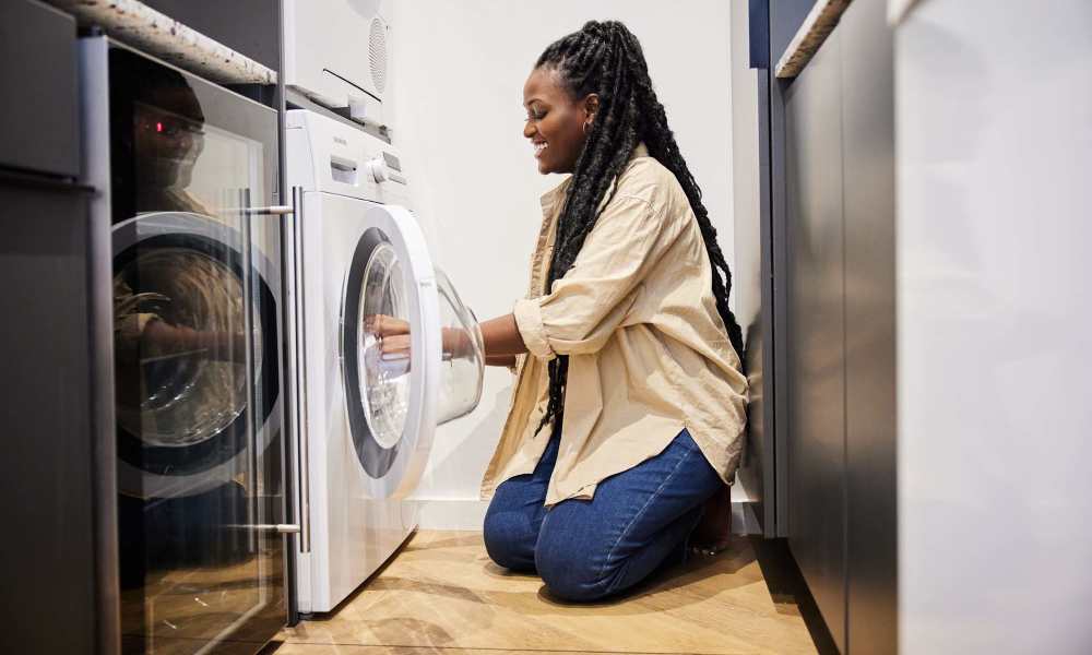 Washer and dryer at Villas of Brownwood in Brownwood, Texas 