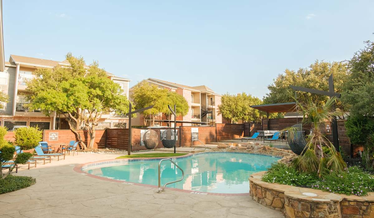 Swimming pool at Station 3700 in Euless, Texas