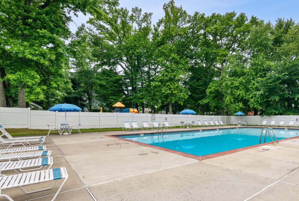 Swimming pool at Duncan Hill Apartments in Westfield, New Jersey