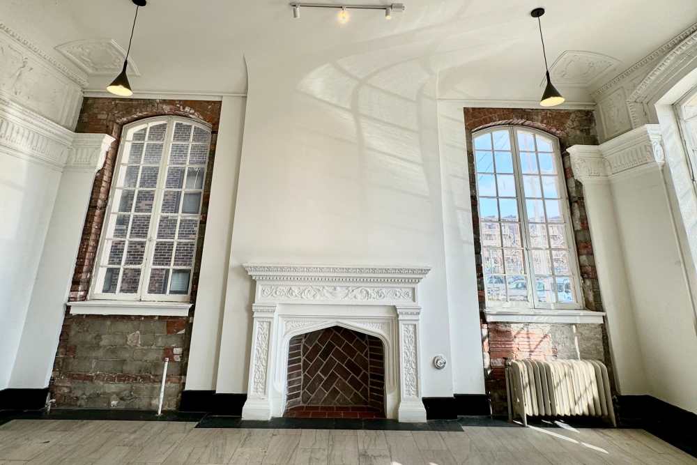 Fireplace at Detroit Living in Detroit, Michigan