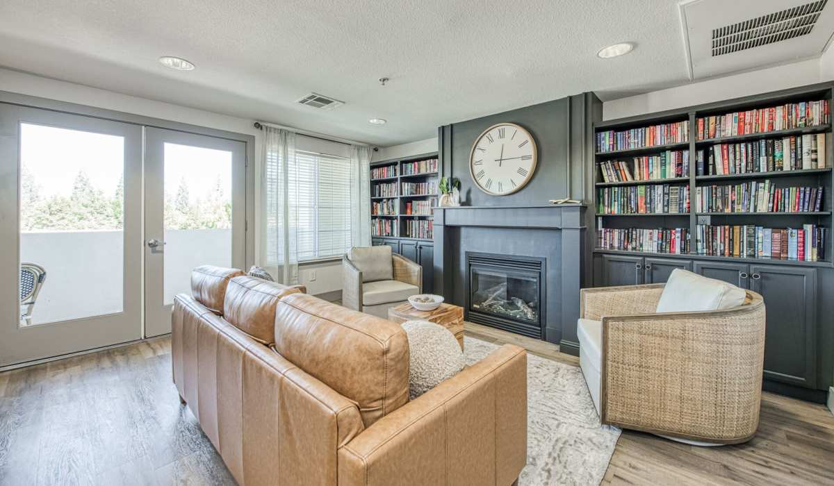 Community library area at Westwood Bluffs in Fresno, California