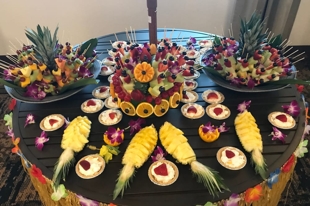 Luau food at Pine Grove Crossing in Parker