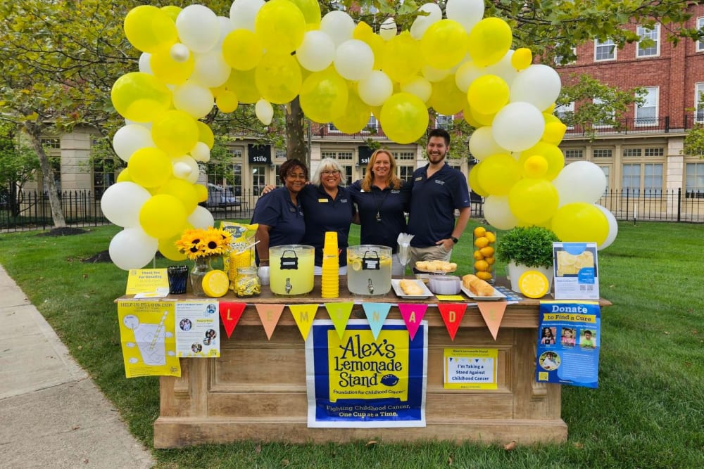 Lemonade stand foundation at Morgan Properties in King of Prussia, Pennsylvania