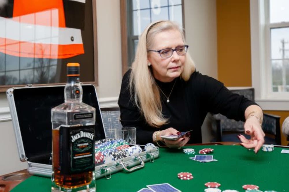 Playing games on game night at The Pinnacle in Plymouth Meeting, Pennsylvania