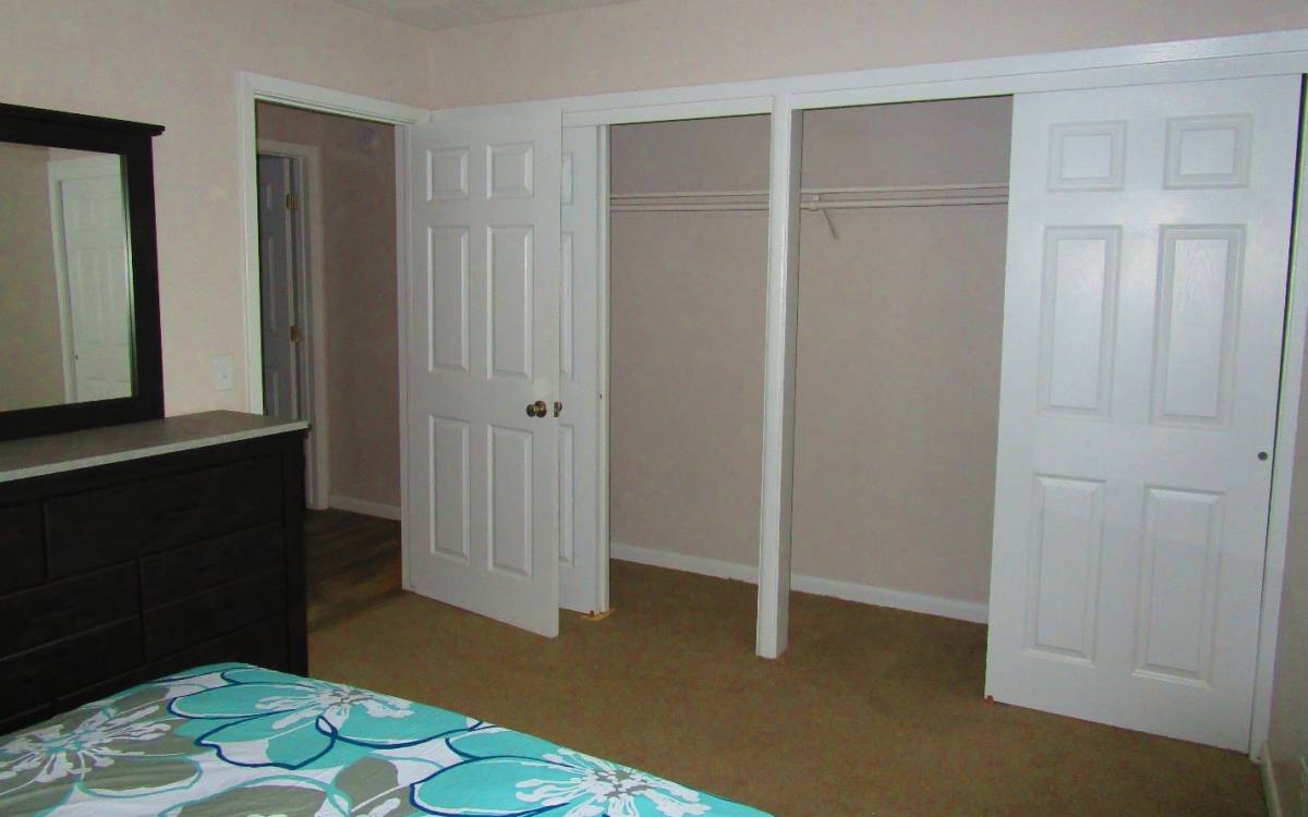 Bedroom with closet at Citron in Omaha, Nebraska