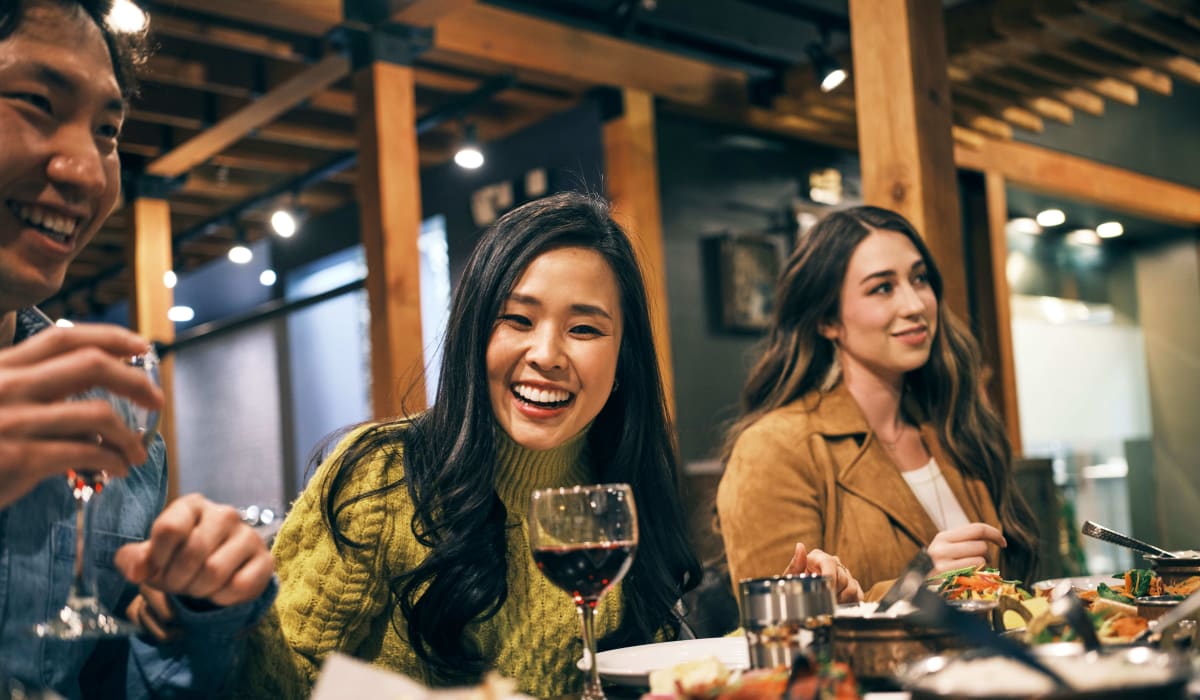 Residents enjoy local cuisine near The Collection at American Tobacco Center, Richmond, Virginia