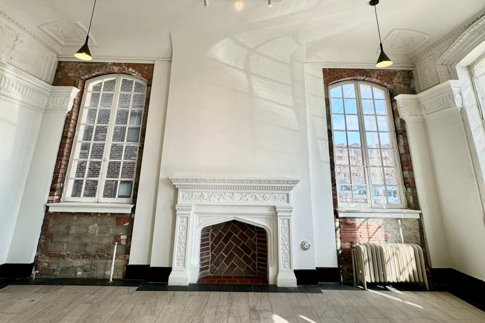 Fireplace at Detroit Living in Detroit, Michigan