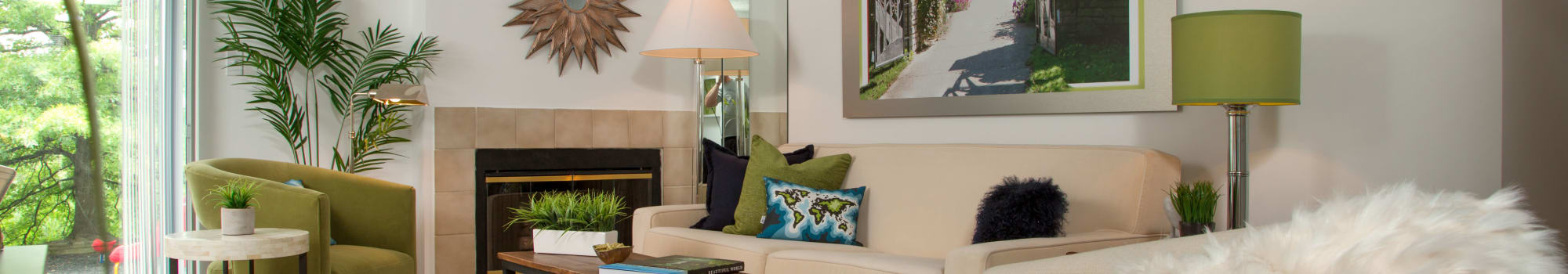 Privacy policy page image highlighting the living room in model apartment home at Briar Cove Terrace Apartments in Ann Arbor, MI