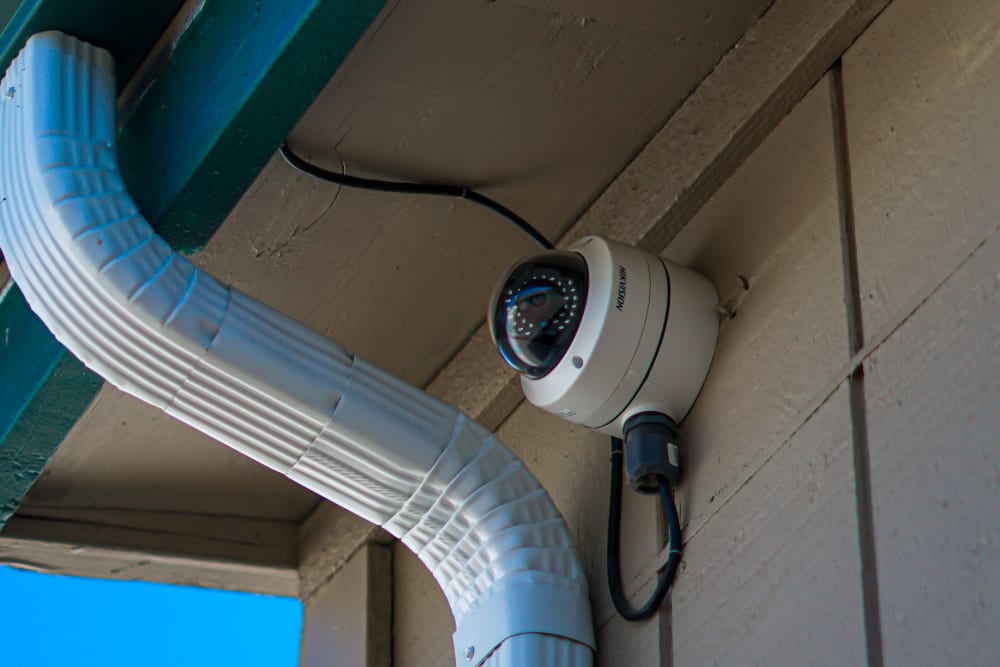 A security camera at Security First Storage in Salem, Oregon