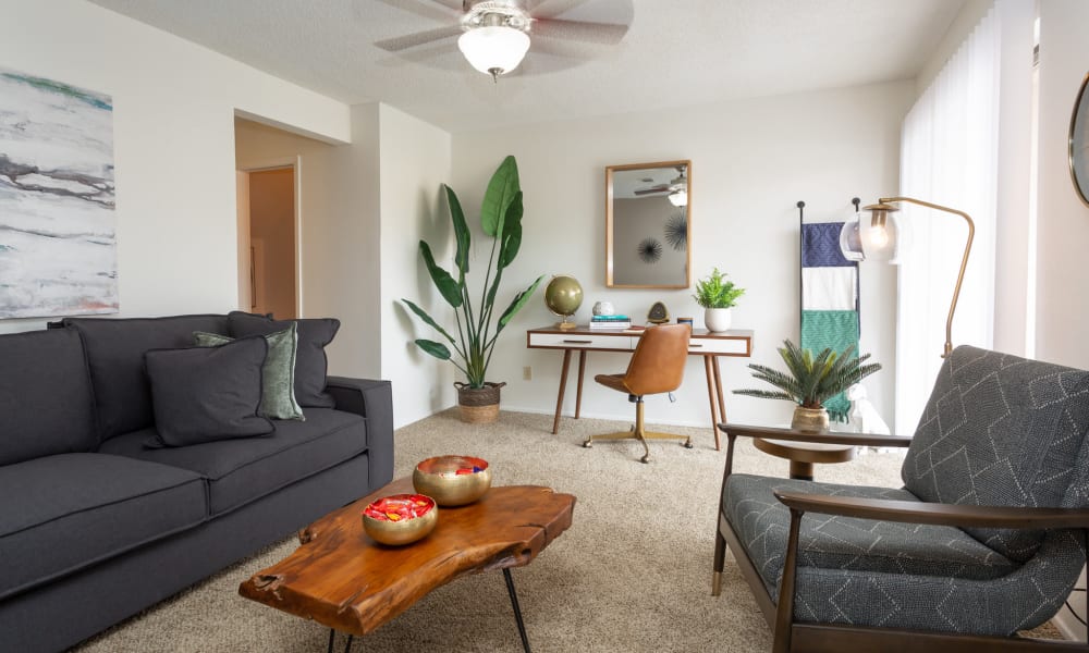 Living room at Mountain Village in El Paso, Texas