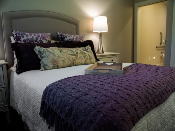 Inviting bedroom at Westminster Memory Care in Lexington, South Carolina.
