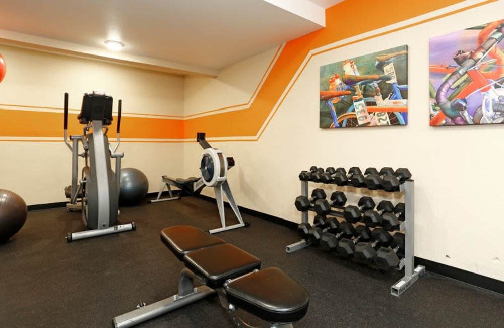 Fitness center at Mission Heights in Hayward, California