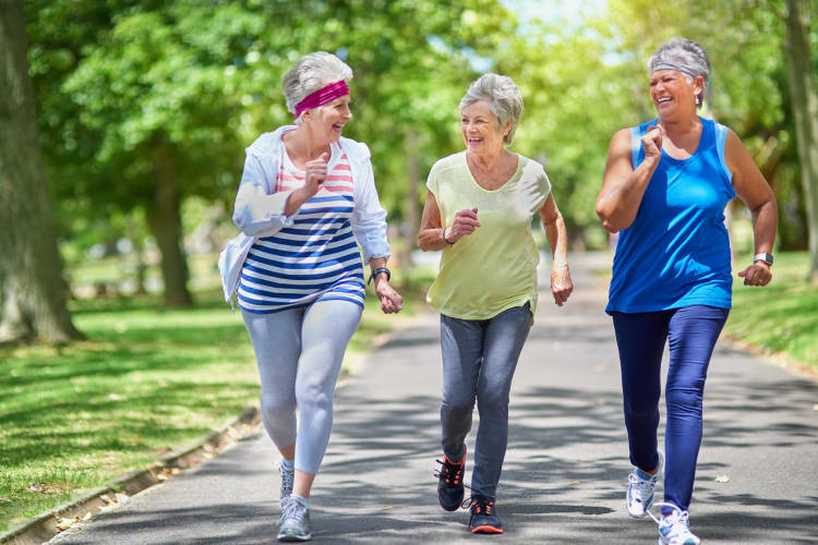 Residents walking at Harmony at Avon in Avon, Indiana