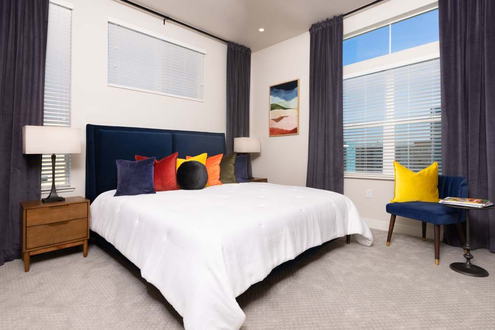 Bedroom with natural lighting at Solasta in Sacramento, California