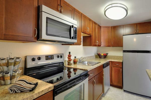 Kitchen at Waterview Apartments in West Chester, Pennsylvania