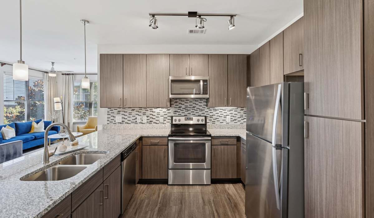 Modern kitchen at One Metrocenter in Nashville, Tennessee