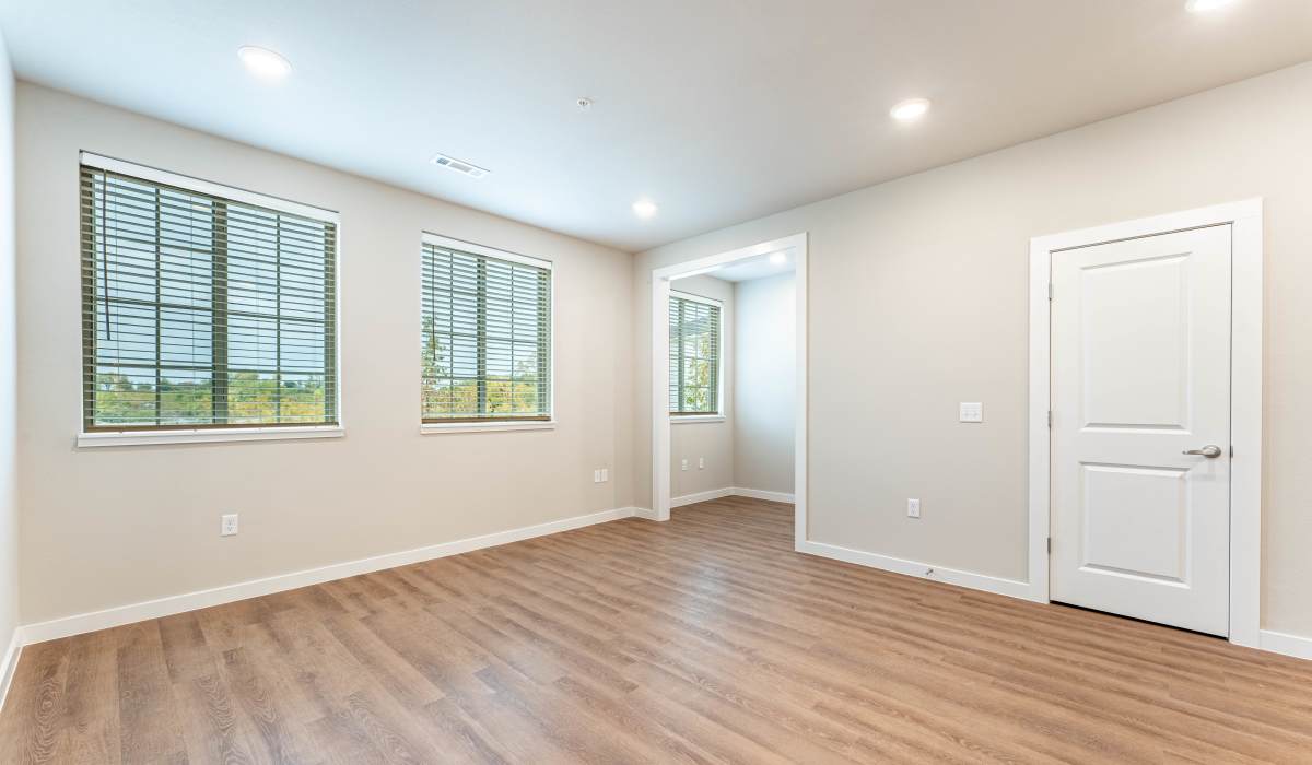 Unfurnished living space at Pure Lowell Apartments in Lowell, Arkansas