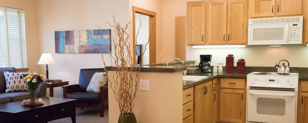 Senior living apartment at The Springs at Wilsonville in Wilsonville, Oregon