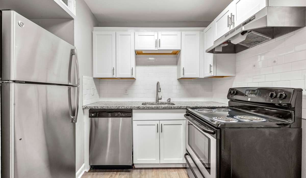 Kitchen with stainless-steel appliance at Balfour Chastain in Sandy Springs, Georgia
