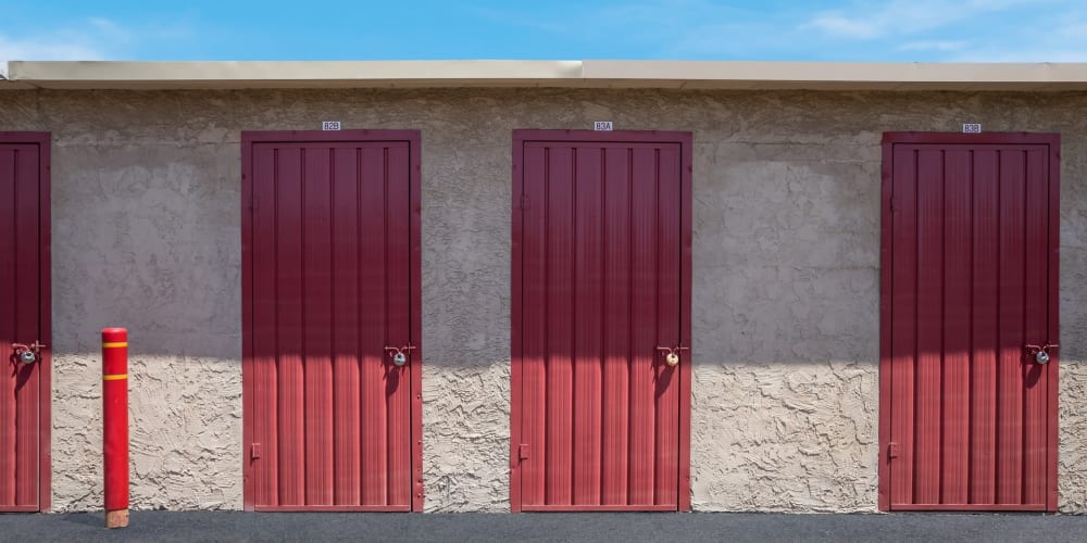 Outdoor self storage units at StorQuest Self Storage in Phoenix, Arizona