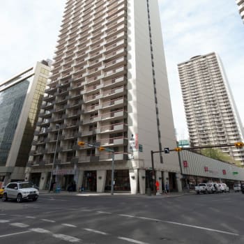 Underground parking at Calgary Place Apartments in Calgary
