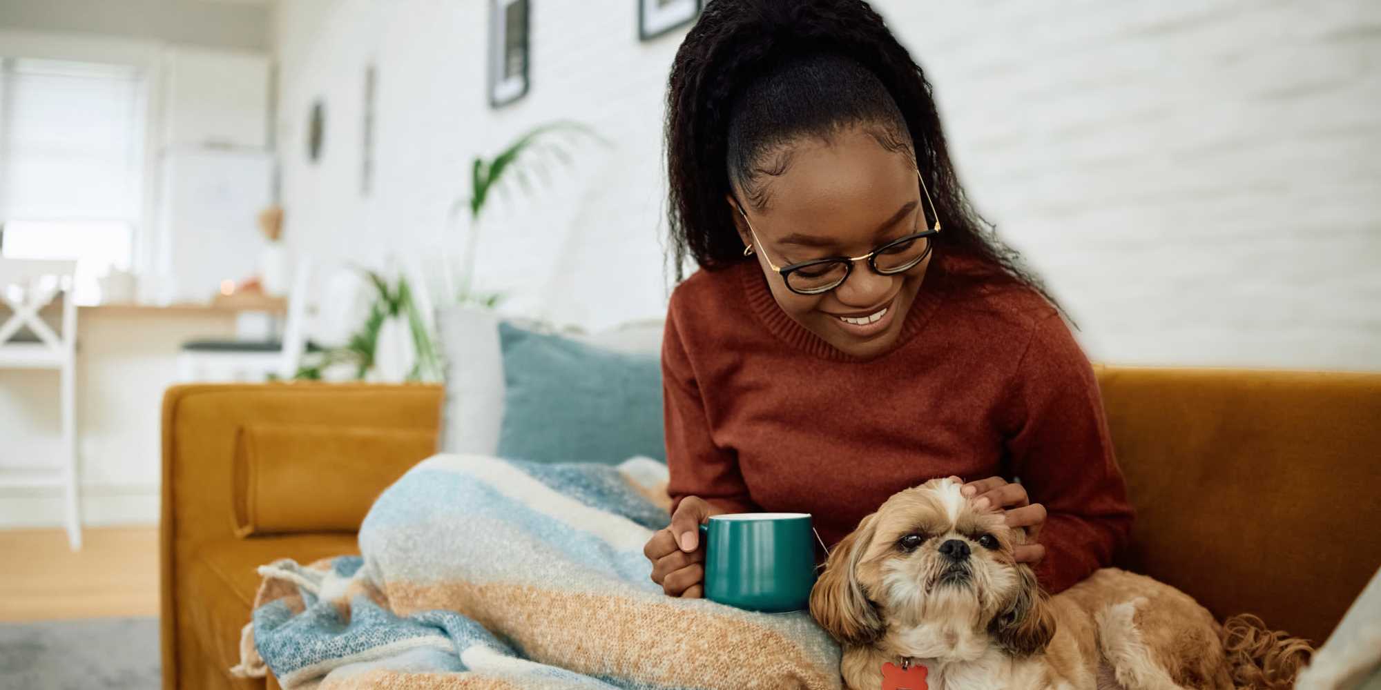 Resident with her dog at Alamar at Fernwood Forest in Indiantown,Florida