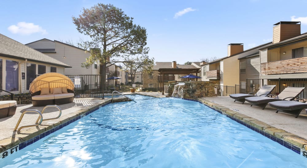 Residents out for a swim at TwentyOne15 in Arlington, Texas