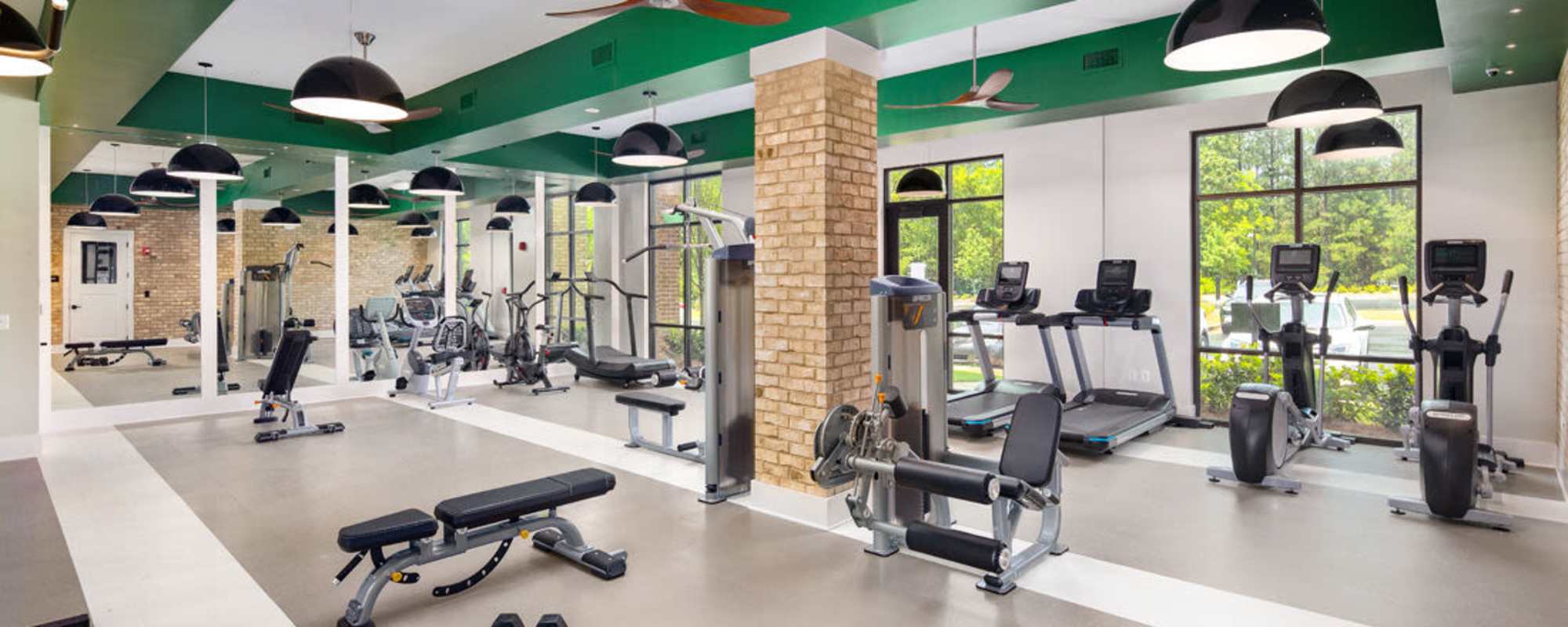 Fitness center at The Edison Sugarloaf in Lawrenceville, Georgia