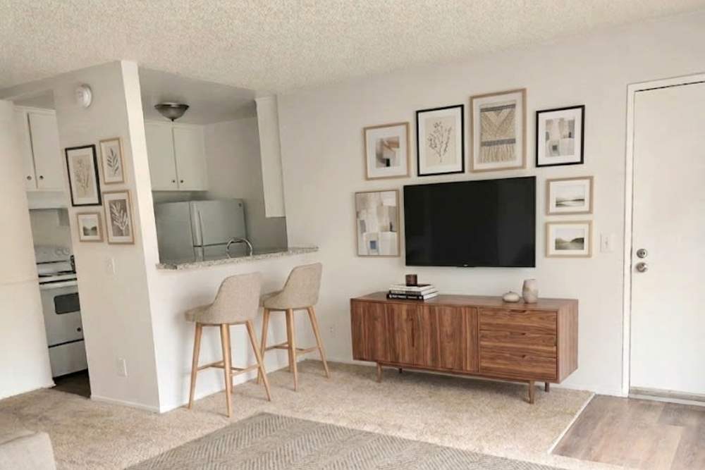 one bedroom with modern furniture