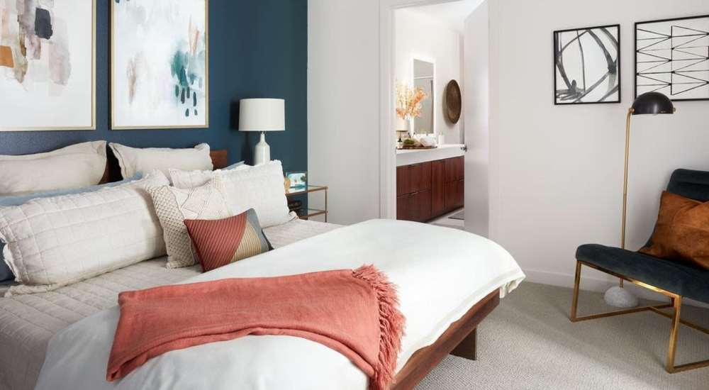 Cozy bedroom at Ardan in Dallas, Texas 
