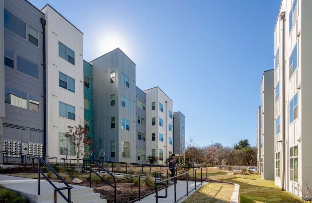 Apartments exterior view at Laurel Creek Apartments in Austin, Texas, 