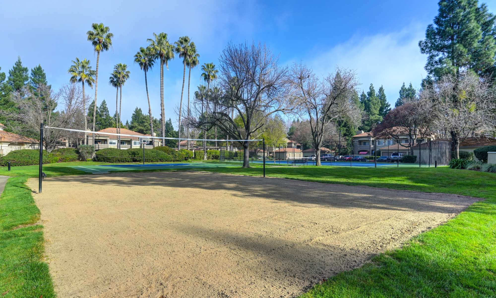 volleyball sand court at Adagio in Sacramento, California