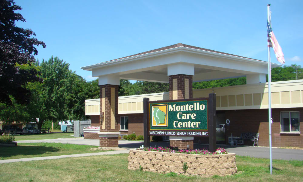 Outdoor entryway at Montello Care Center in Montello, Wisconsin