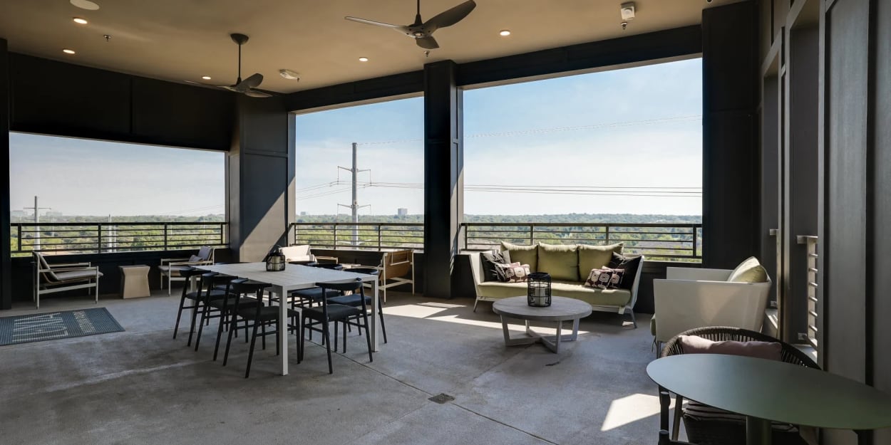 Sky lounge at Luxia Midtown Park, Dallas, Texas